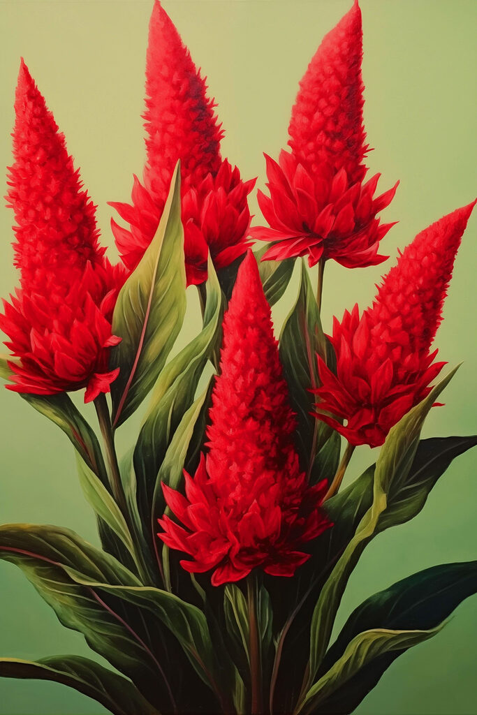 Painting of red flowers