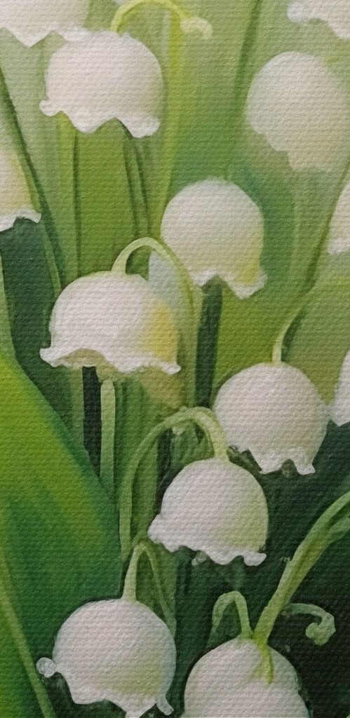 Painting of flowers and leaves