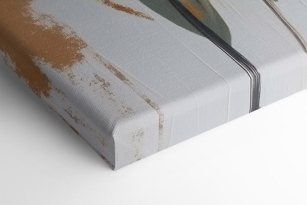 Painting of flowers on a white surface