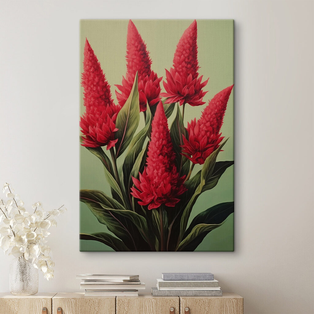 Painting of red flowers