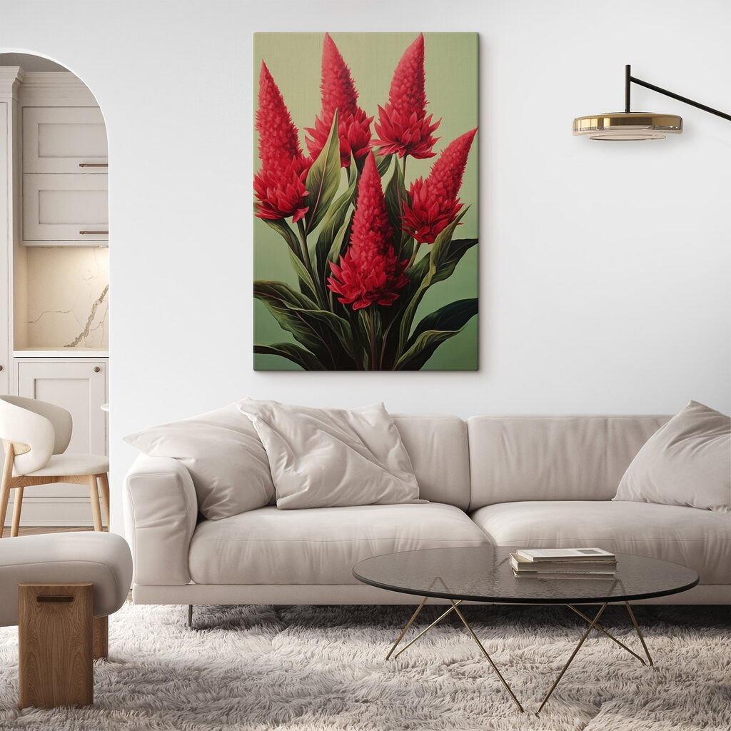 Painting of red flowers