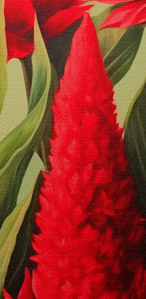Painting of red flowers
