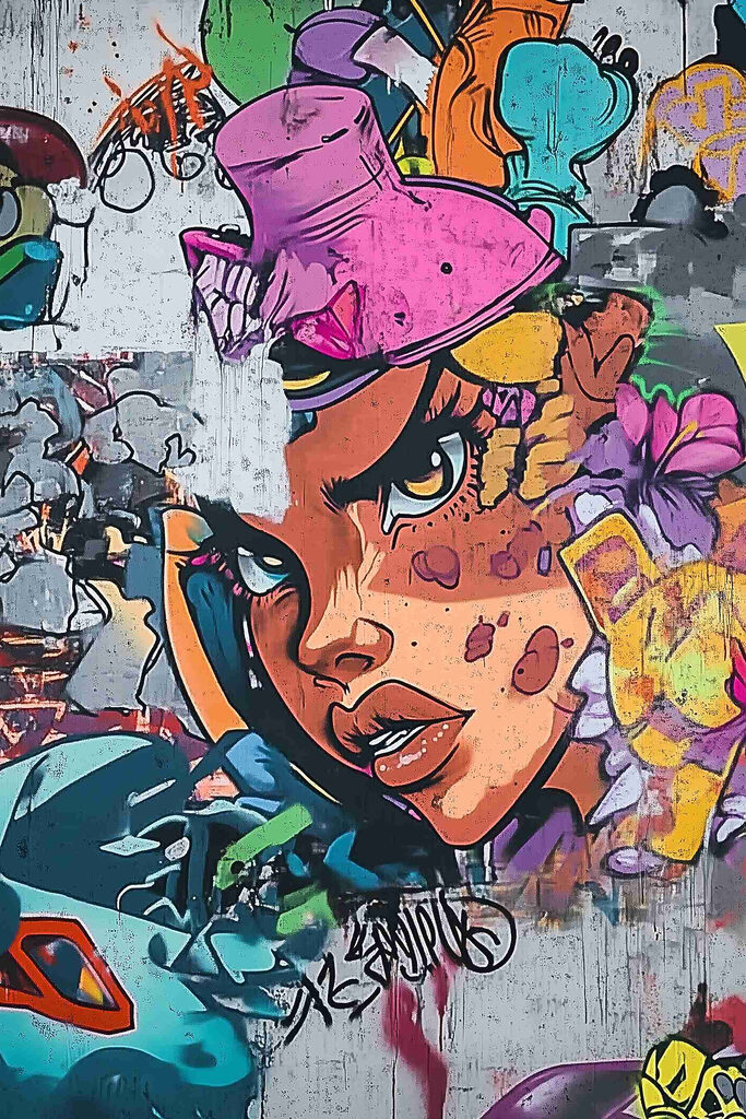 Graffiti on a wall Graffiti on a wall