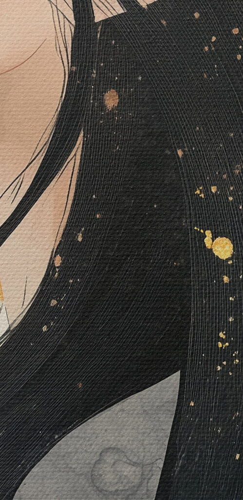 Ethereal silhouette against radiant backdrop