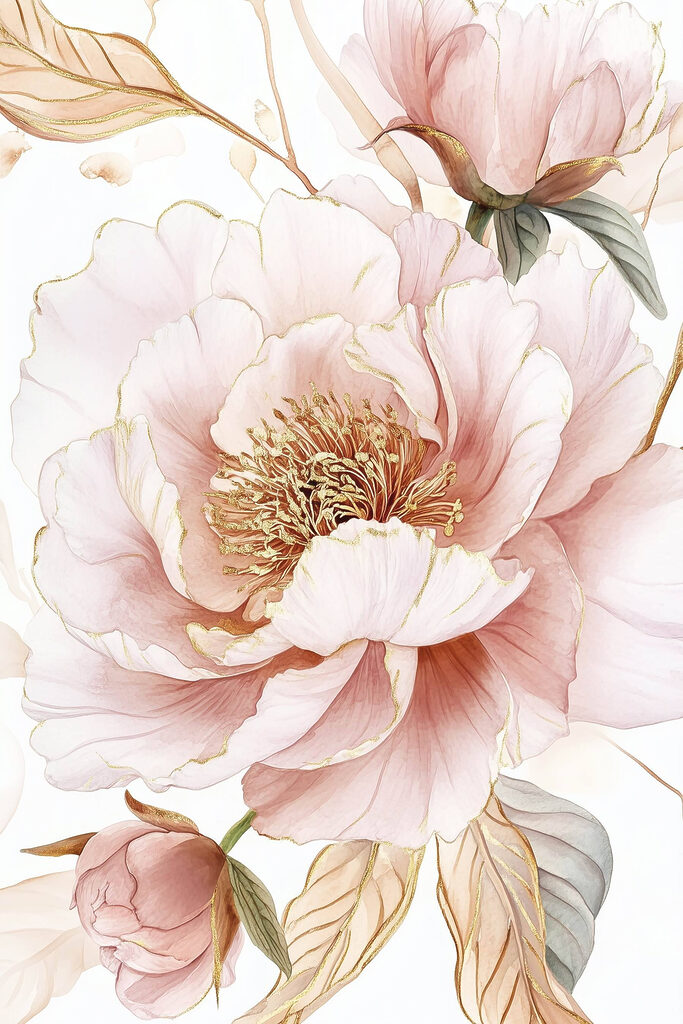 Delicate petals in soft hues