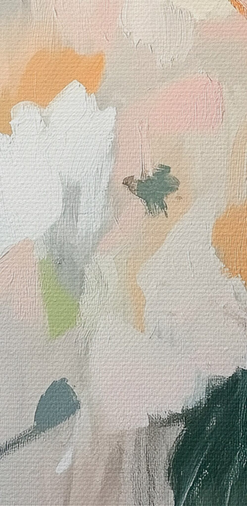 Painting of flowers on a wall