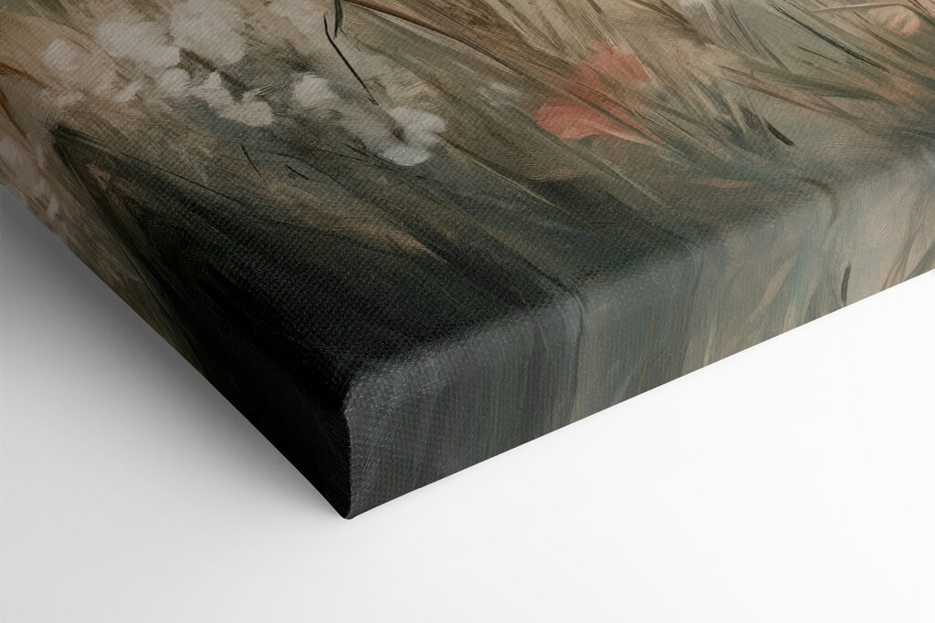 Painting of flowers in a field