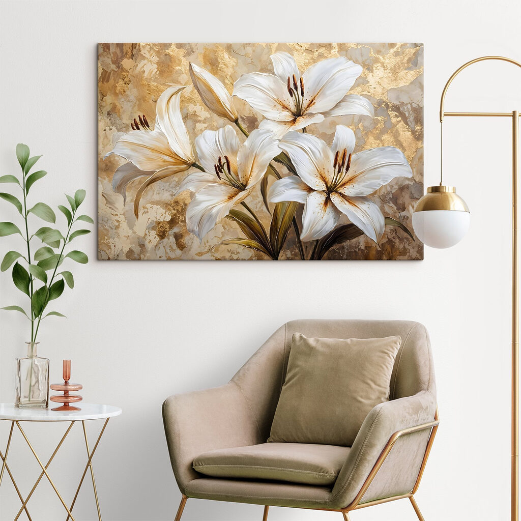 Painting of white flowers