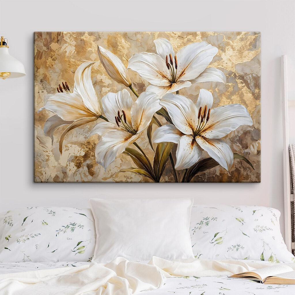Painting of white flowers