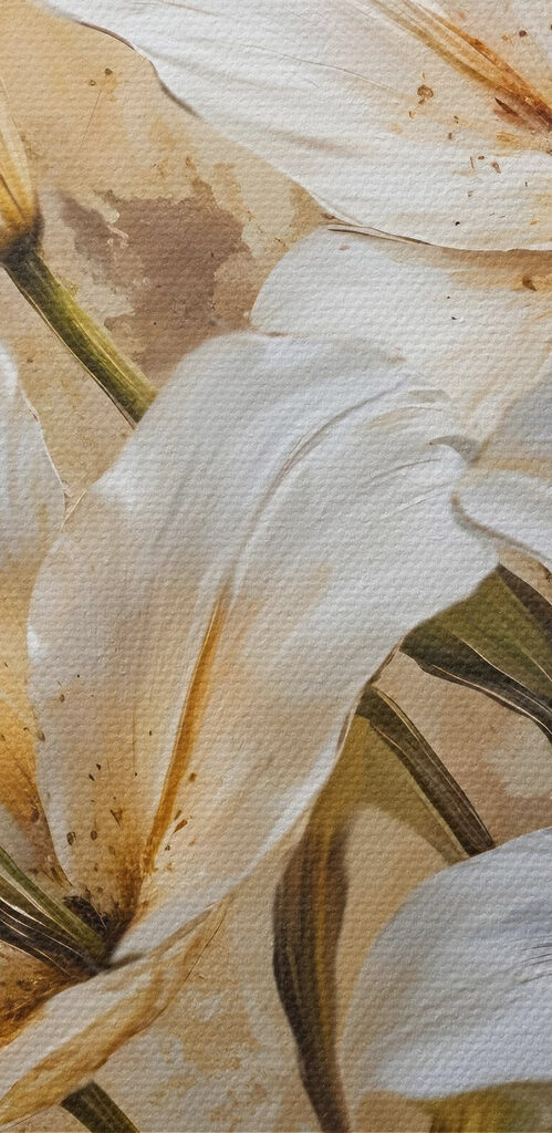 Painting of white flowers