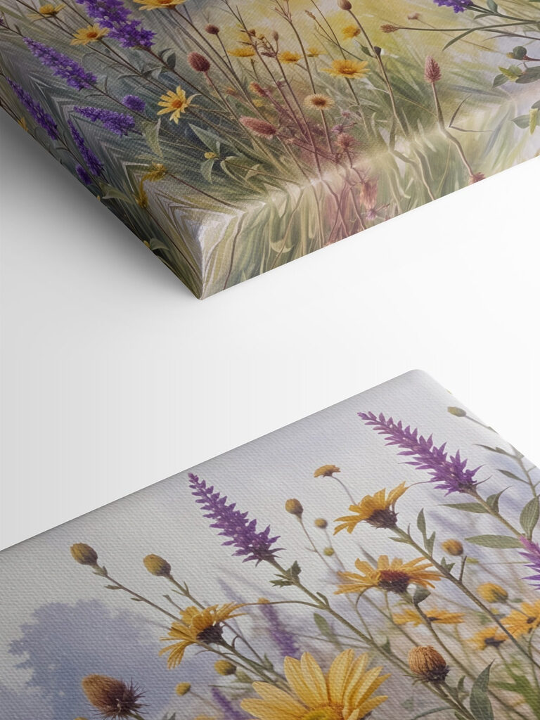 Field of flowers and grass Field of flowers and grass