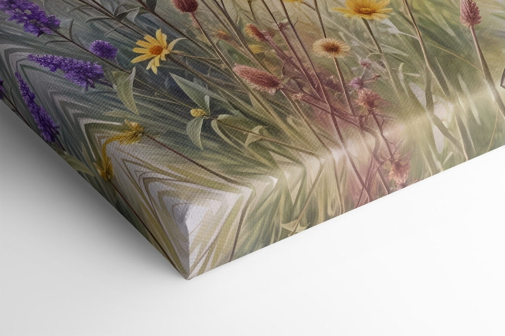 Field of flowers and grass Field of flowers and grass