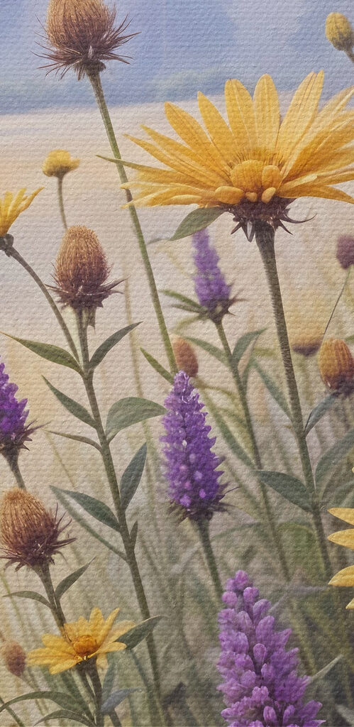 Field of flowers and grass Field of flowers and grass