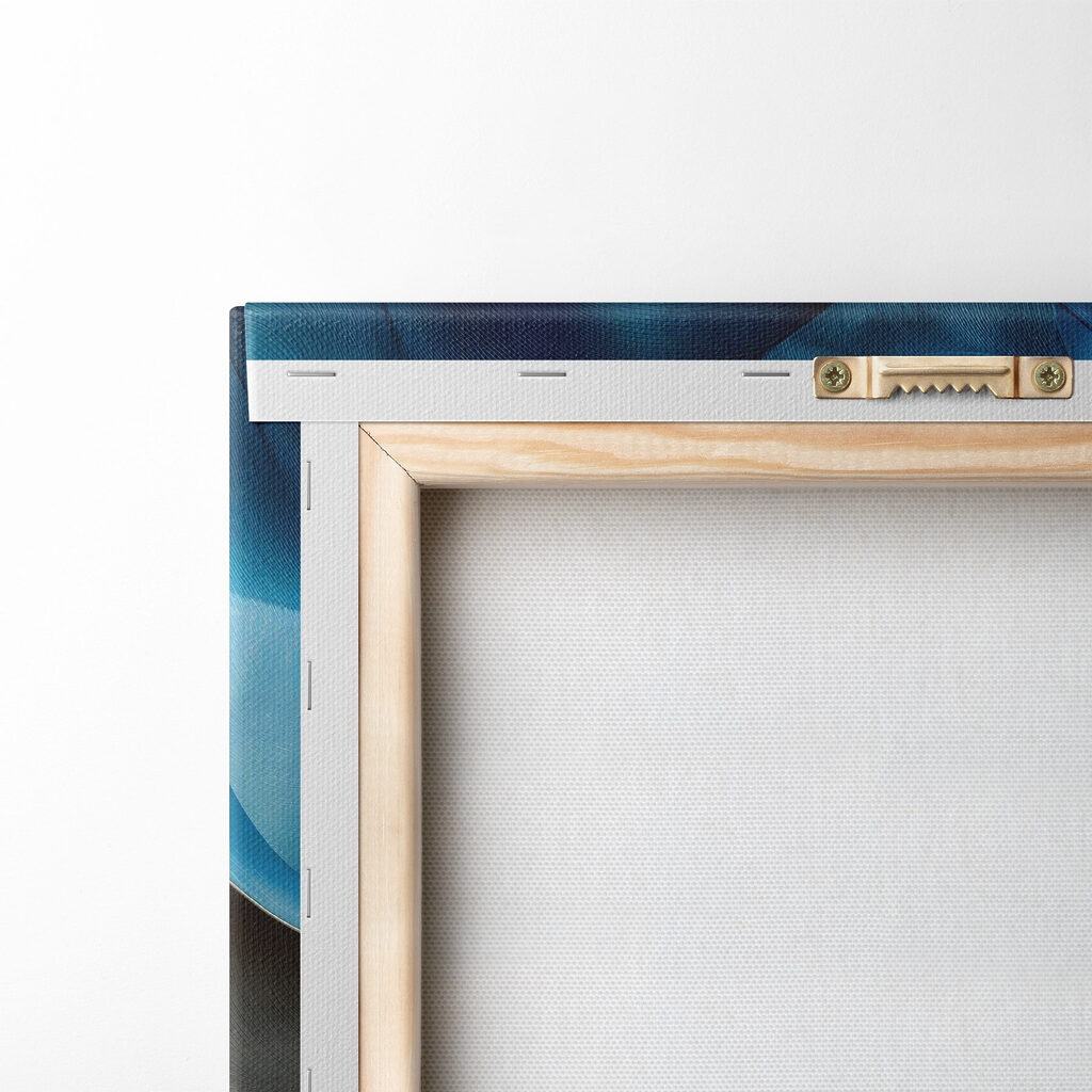 Blue and yellow wavy lines