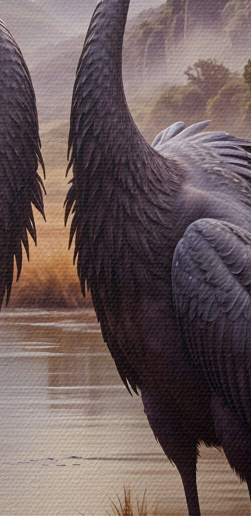 Two birds standing in a river Two birds standing in a river