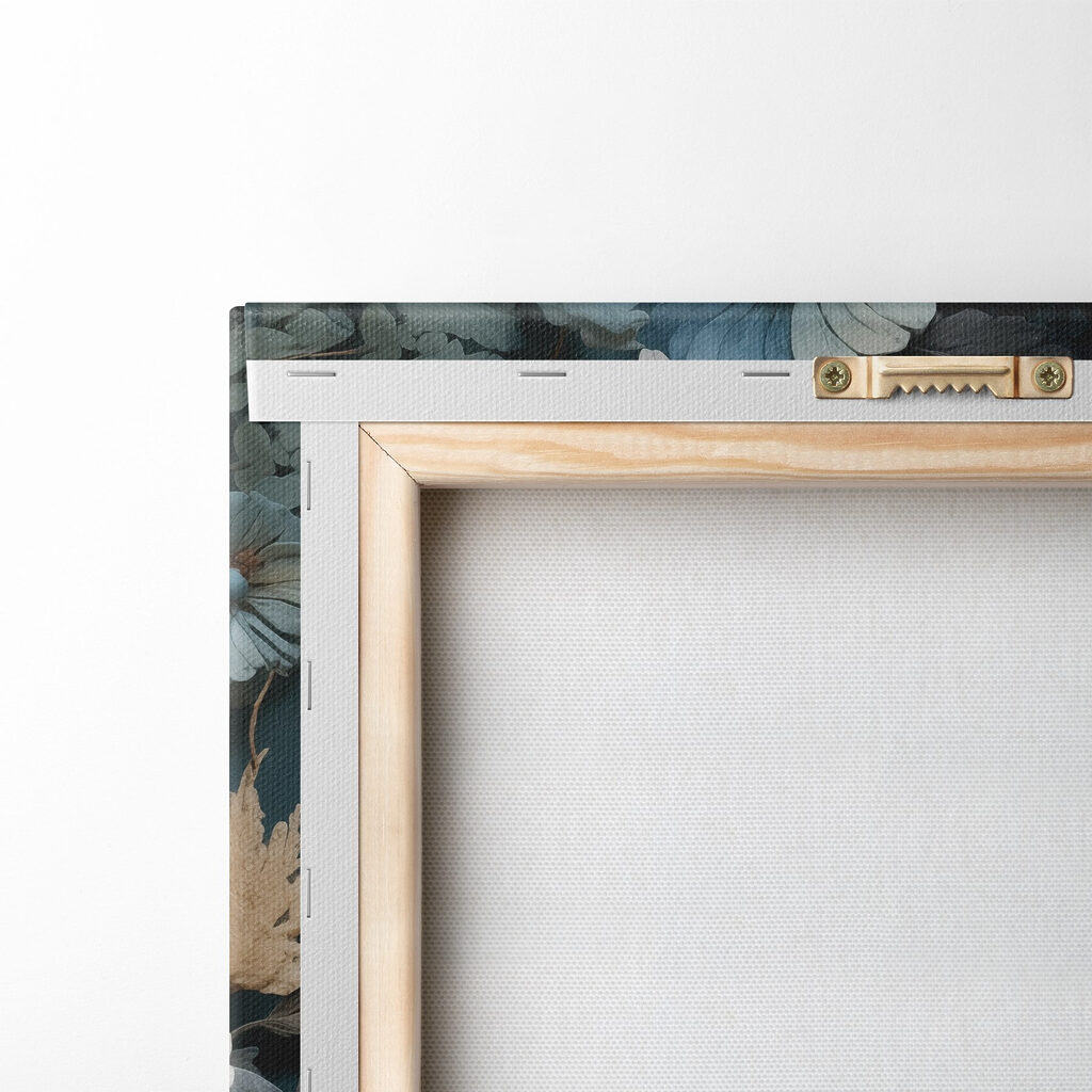 White owl with yellow eyes and a blue background with flowers White owl with yellow eyes and a blue background with flowers