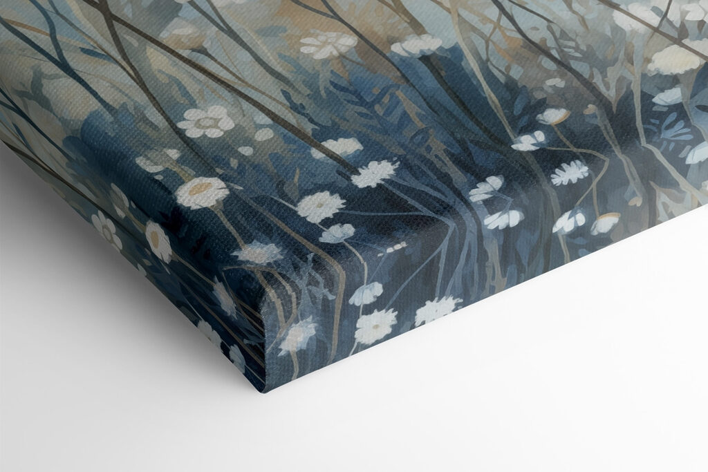 Painting of white flowers Painting of white flowers