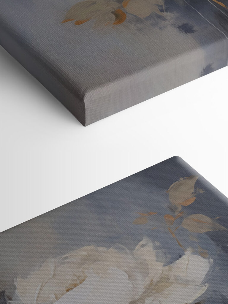 Painting of white flowers Painting of white flowers