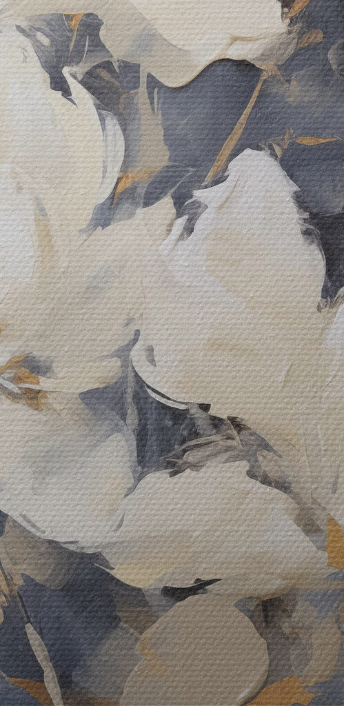 Painting of white flowers Painting of white flowers