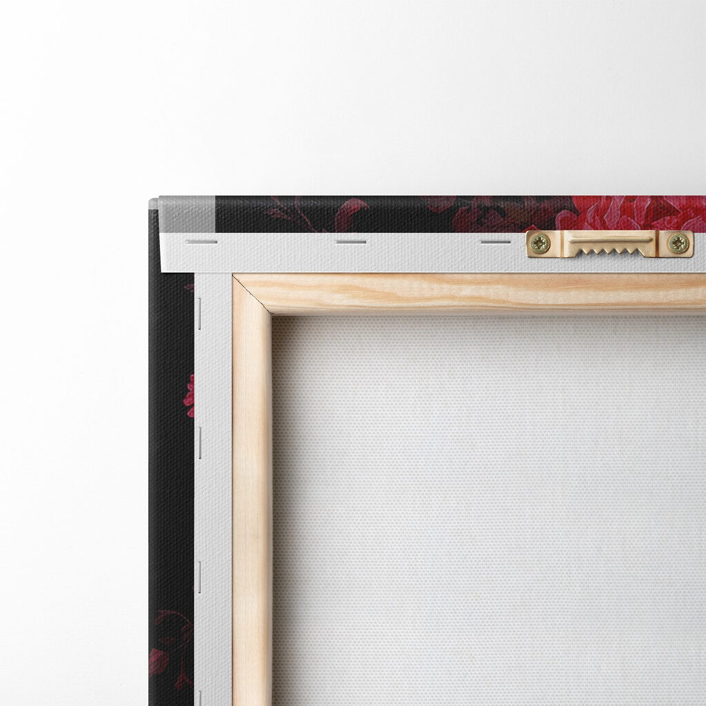 Woman wearing a mask with flowers on her head