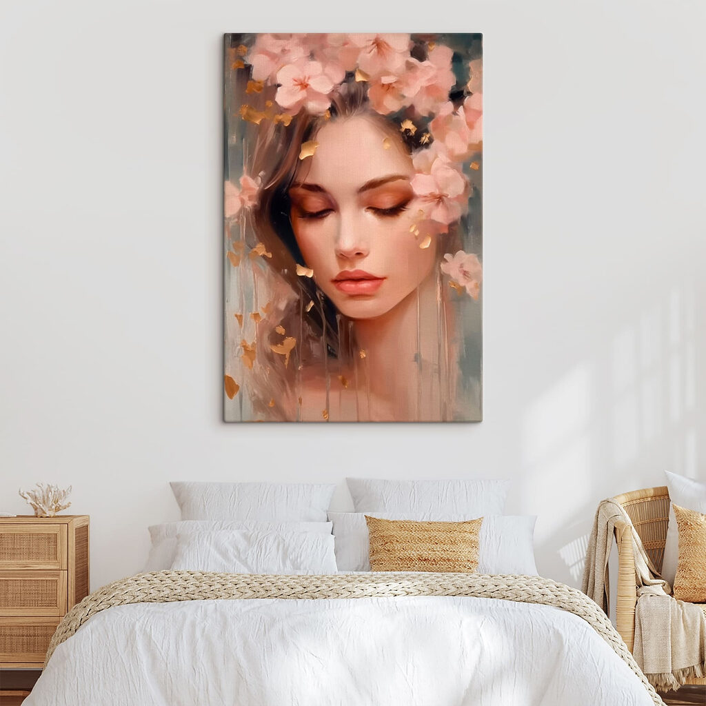 Woman with flowers in her hair Woman with flowers in her hair