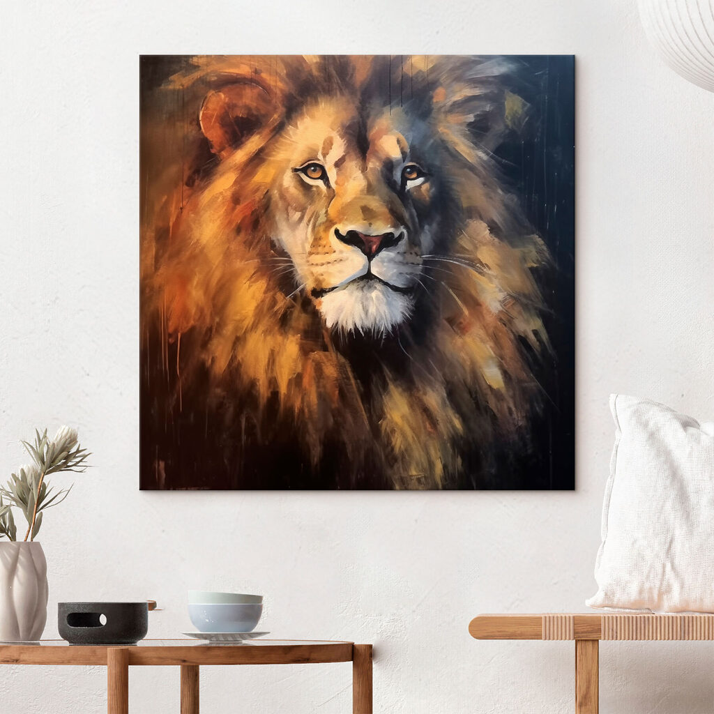 Painting of a lion