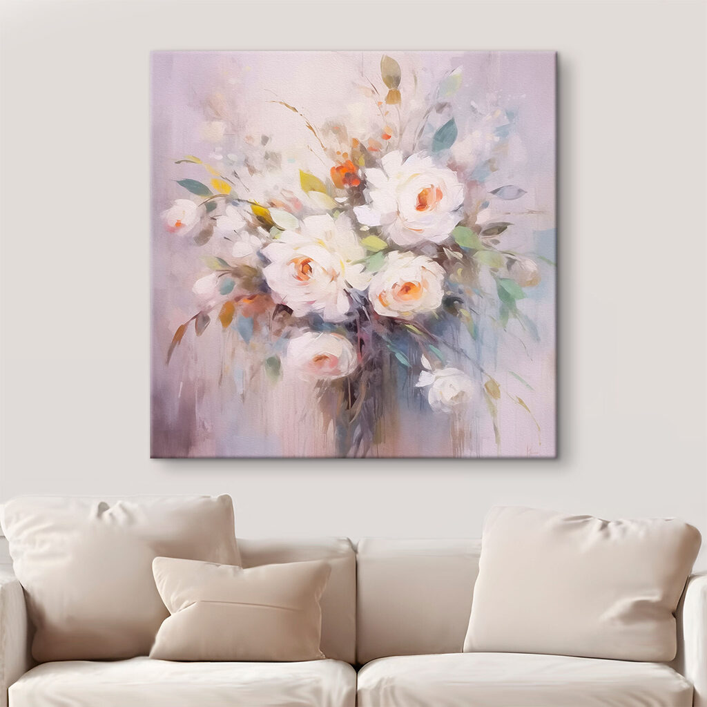 Painting of white flowers