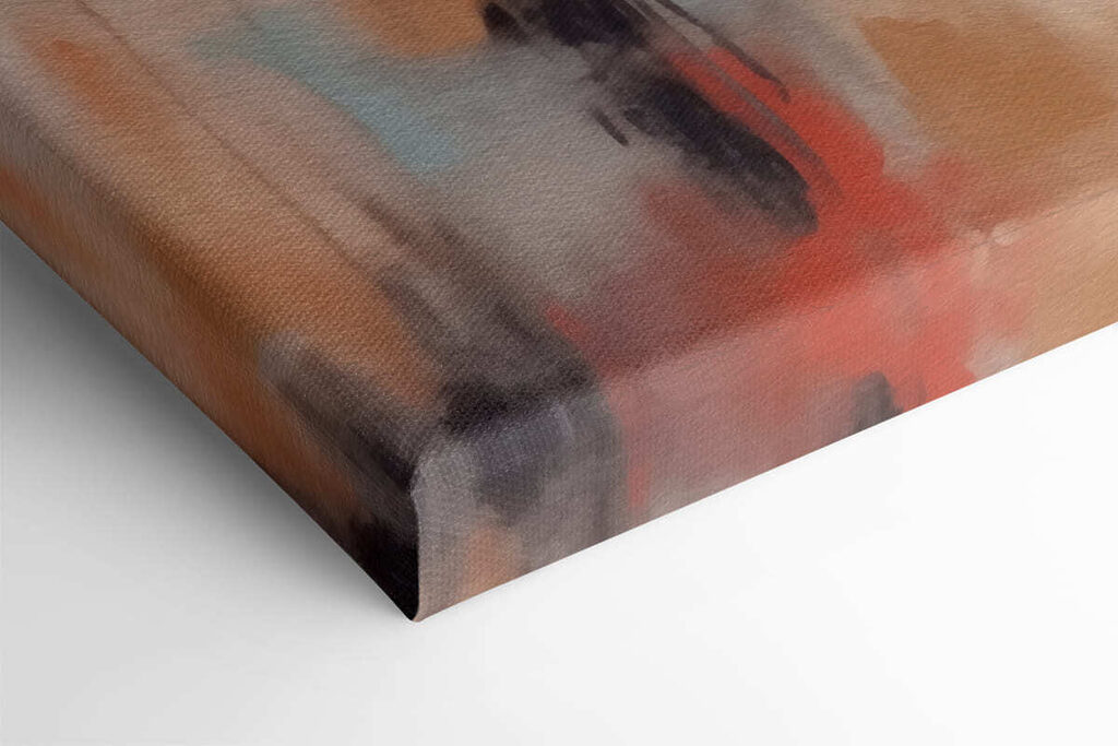 Painting of a person with a pink and grey background Painting of a person with a pink and grey background