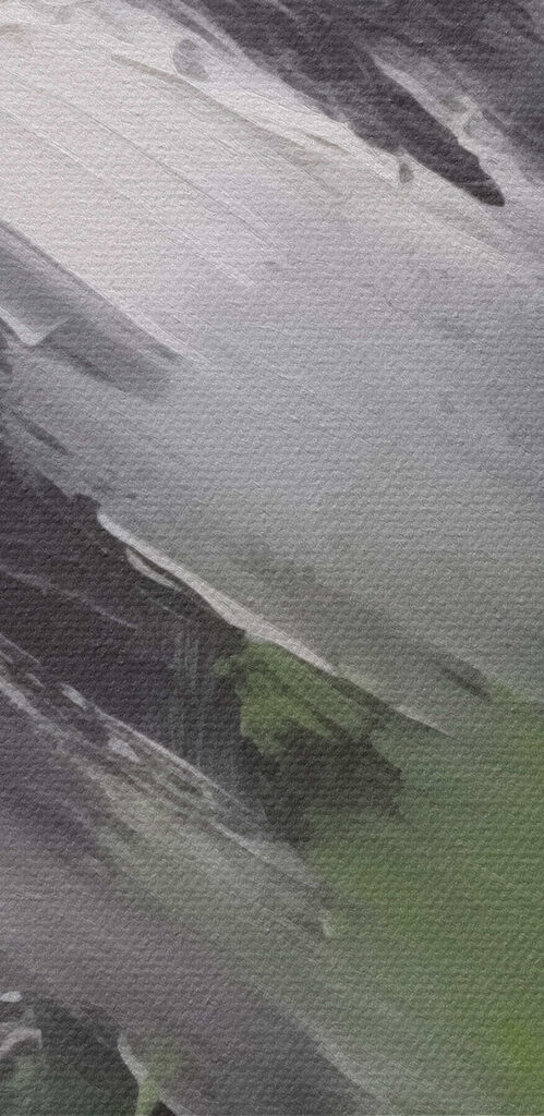 Painting of a mountain peak