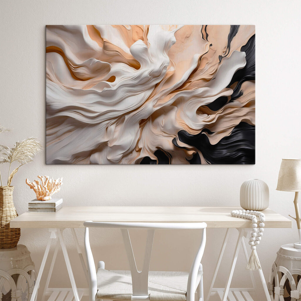 Waves of cream and soft beige