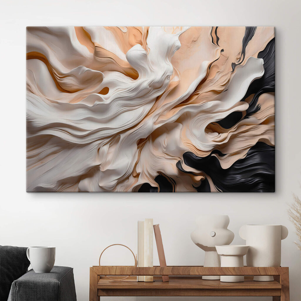 Waves of cream and soft beige