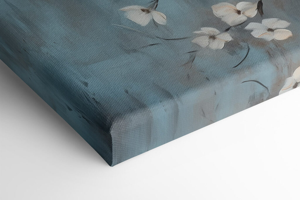 Painting of white flowers Painting of white flowers