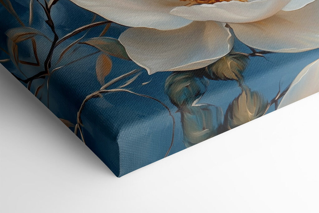 Painting of white flowers Painting of white flowers