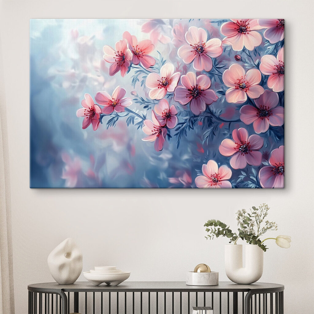 Delicate blossoms in soft hues