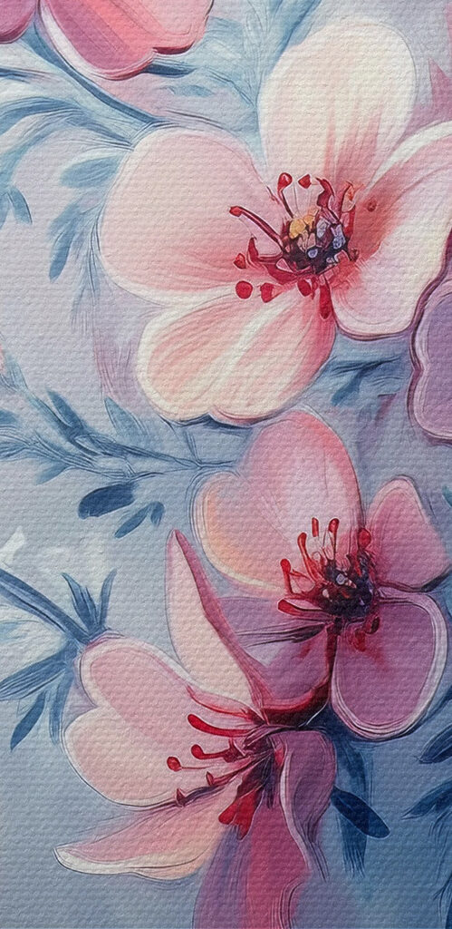 Delicate blossoms in soft hues