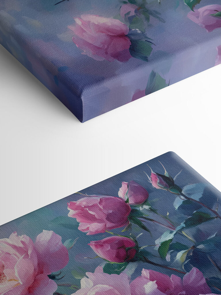 Painting of pink flowers