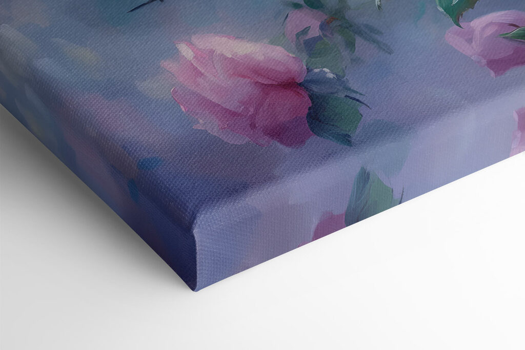 Painting of pink flowers