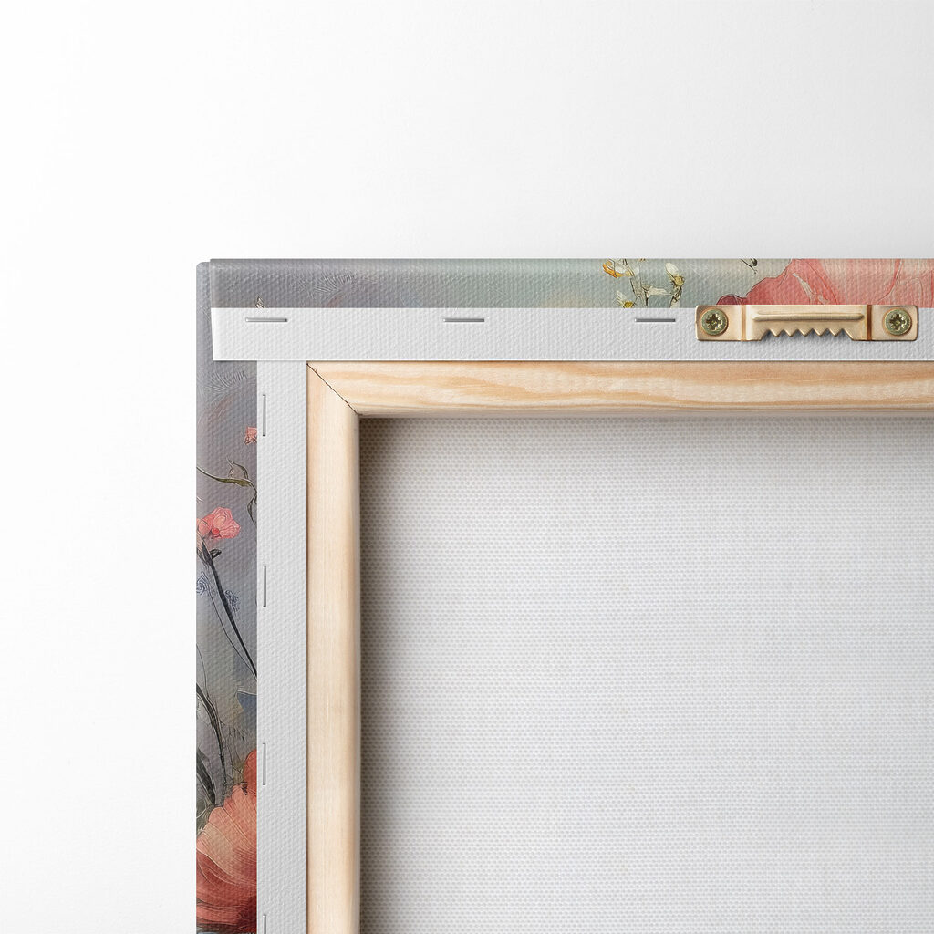 Painting of flowers in a field