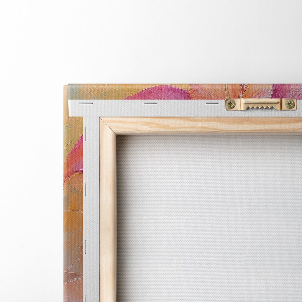 Painting of flowers on a blue background