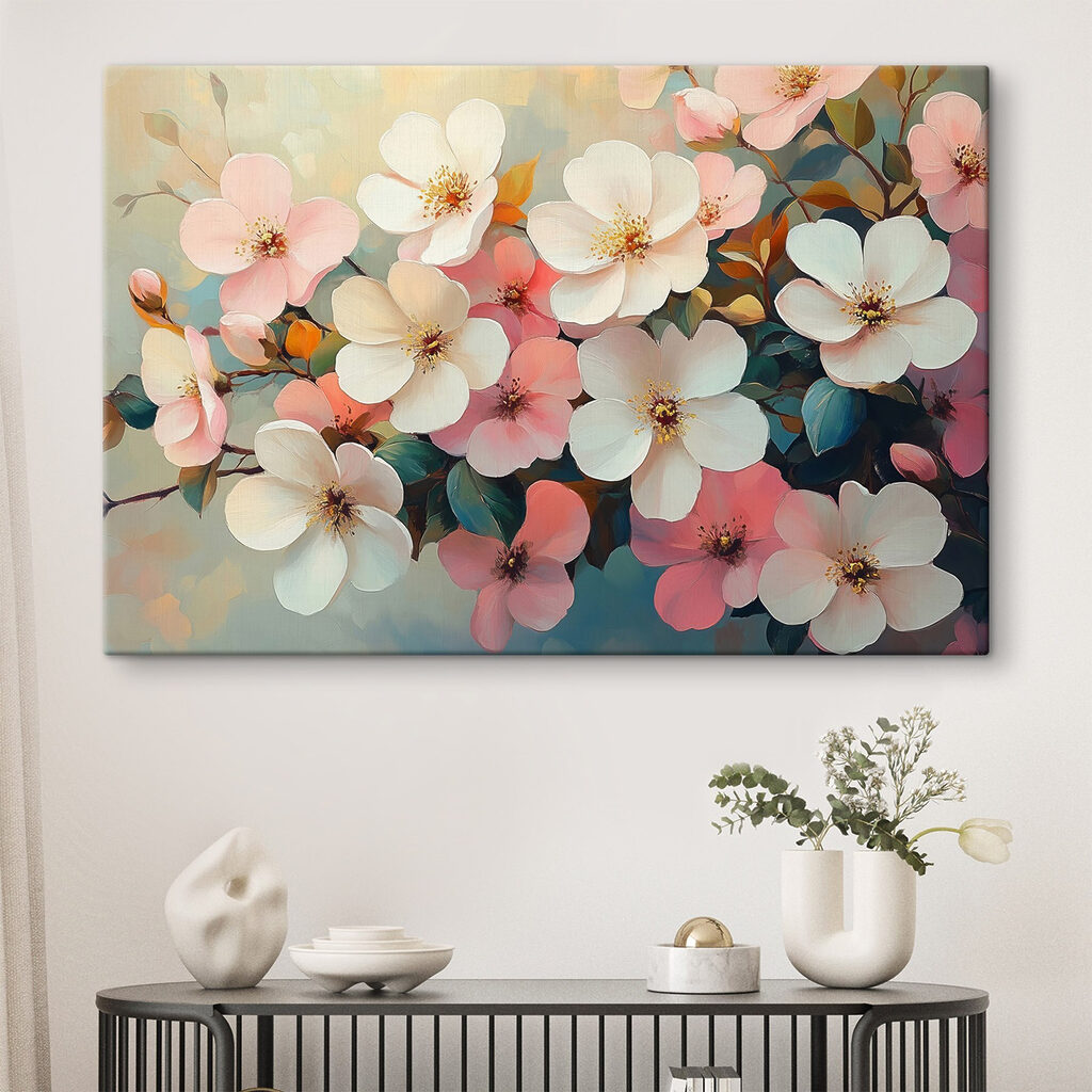 Group of flowers on a branch