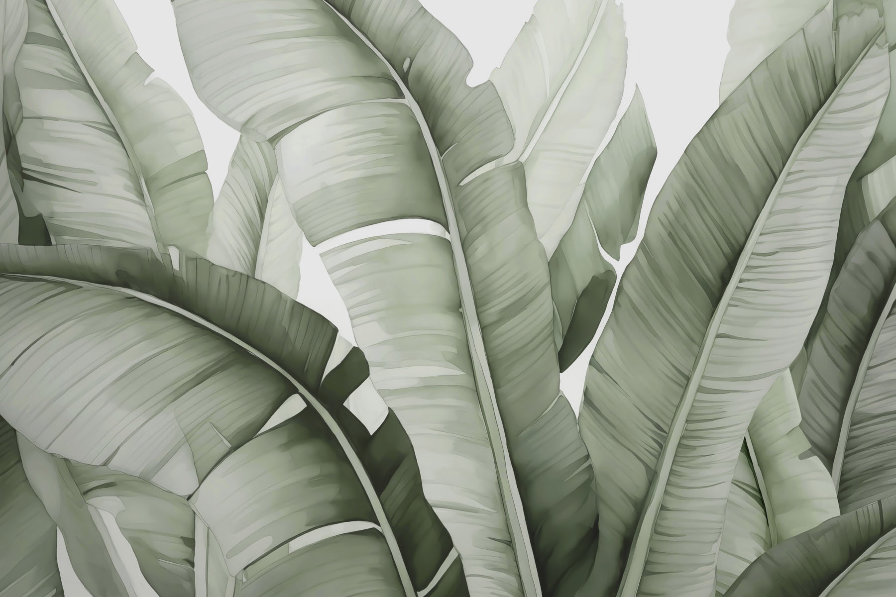 Lush green leaves in gentle waves Lush green leaves in gentle waves