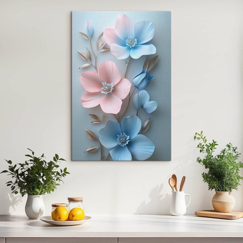 Group of flowers on a white surface Group of flowers on a white surface