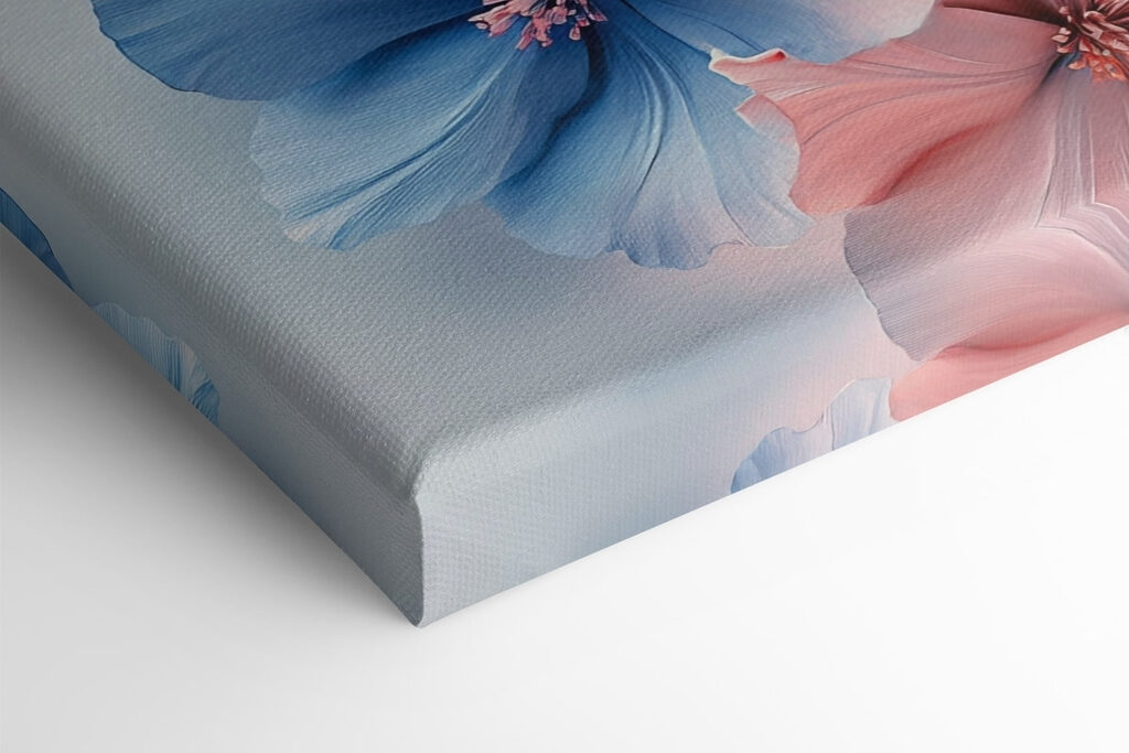 Group of blue and pink flowers Group of blue and pink flowers