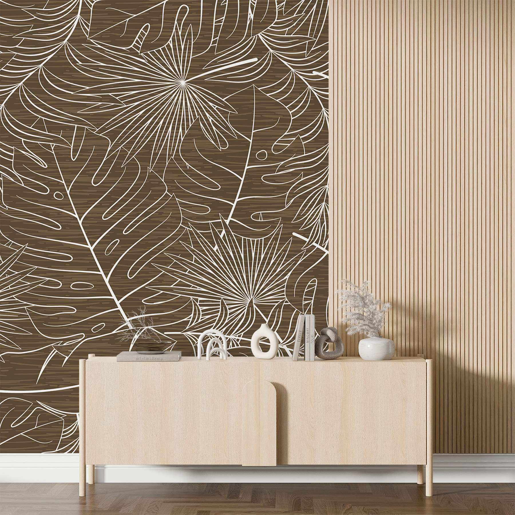 Brown and white floral pattern Brown and white floral pattern