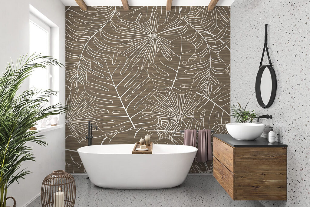 Brown and white floral pattern Brown and white floral pattern