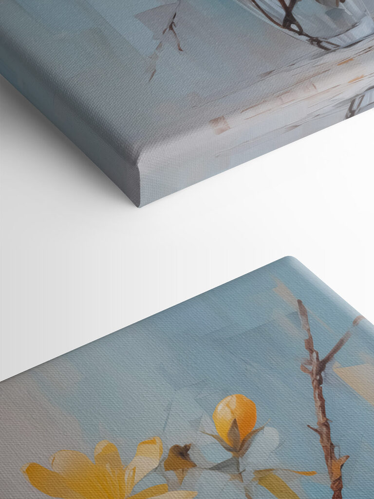 Yellow flowers in a glass vase Yellow flowers in a glass vase