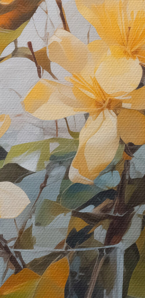 Yellow flowers in a glass vase Yellow flowers in a glass vase