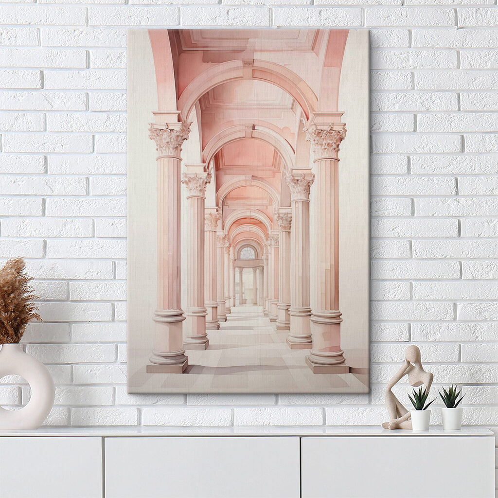 Long corridor with columns Long corridor with columns