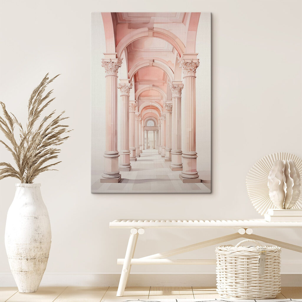 Long corridor with columns Long corridor with columns