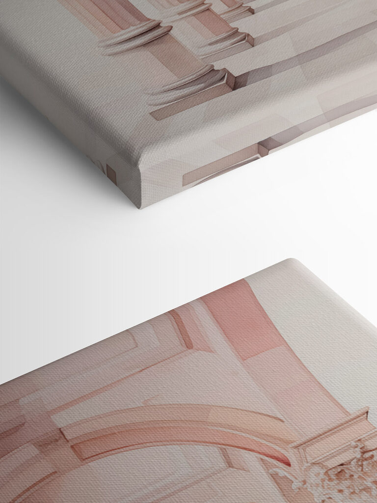 Long corridor with columns Long corridor with columns